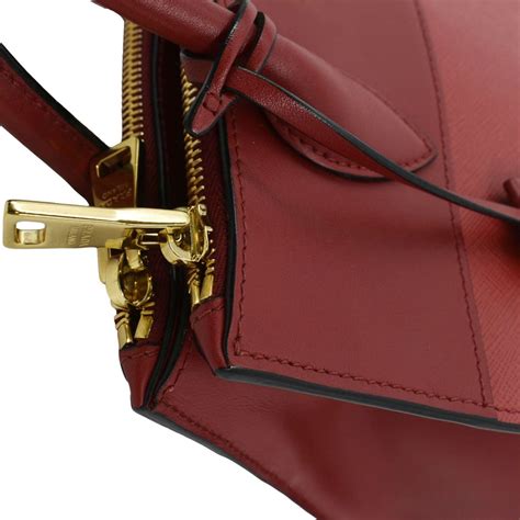 prada paradigme bag red|PRADA Saffiano City Calfskin Small Paradigme Bag Red.